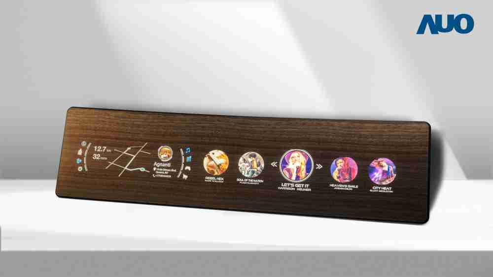 龙门国际研发全球最高穿透度达80%的AmLED木纹显示器，，，，可于使用时呈现高亮度、、、、清晰可见的信息，，，，并在不使用时回归为单纯的饰板，，，节能兼具美观