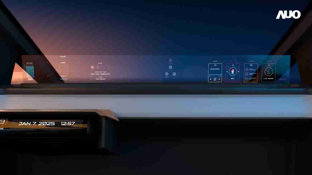 龙门国际无界透明显示接口(Horizon Image Glass)透过车运算方案整合仪表板、、、中控台及副驾显示器，，，，一体式全景呈现，，，提供乘用者清晰的前方视野、、、、行车必要信息与娱乐功能